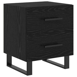 vidaXL Nachttisch Schwarz Eichen-Optik 40 x 35 x 47,5 cm Holzwerkstoff