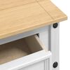 vidaXL Beistelltisch Wei&szlig; 114 x 34,5 x 73 cm Massives Kiefernholz