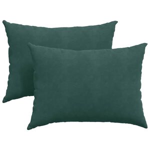 vidaXL Sofakissen 2 St&uuml;ck Dunkelgr&uuml;n 70 x 50 cm Cordstoff