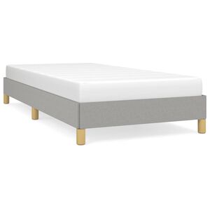 vidaXL Bettgestell ohne Matratze Hellgrau 80x200 cm Stoff