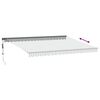 vidaXL Markise Automatisch mit LEDs Anthrazit & Wei&szlig; 450x350 cm