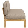 vidaXL Sofa Set mit Kissen Taupe 120 x 92 x 69 cm Massivholz Akazie