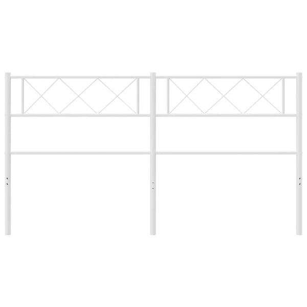 vidaXL Ersatz-Kopfteil Metall Wei&szlig; 120 cm
