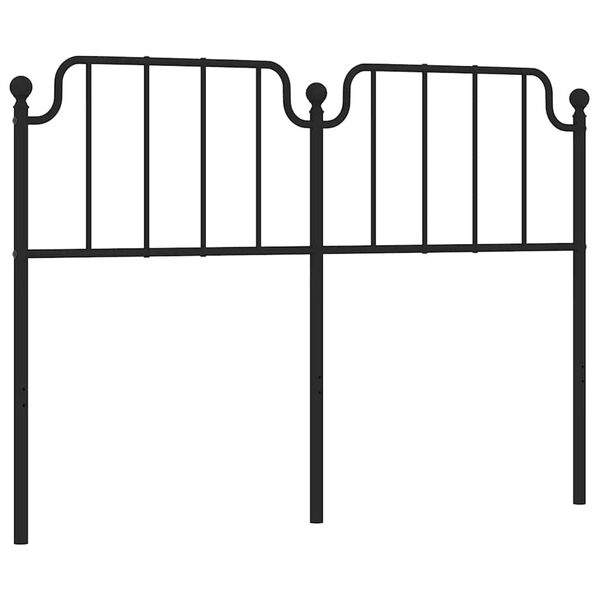 vidaXL Kopfteil Metall Schwarz 135 cm