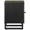 vidaXL Nachttische 2 Stk. Schwarz 40x33x46 cm Massivholz Mango