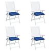 vidaXL Stuhlkissen 4 Stk. Blau 40x40x7 cm Oxford-Gewebe