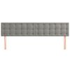 vidaXL Kopfteile Hellgrau 160x5x78/88 cm Samt