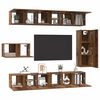 vidaXL TV-Schrankset Wandmontiert 8 pcs Altholz Holzwerkstoff