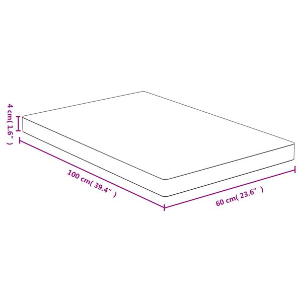vidaXL Tischplatte 60x100x4 cm Bambus