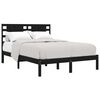 vidaXL Massivholzbett Schwarz Kiefer 200x200 cm