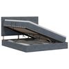 vidaXL Aufbewahrungsbett mit Matratze Dunkelgrau 180 x 200 cm Samt