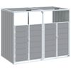 vidaXL M&uuml;lltonnenbox f&uuml;r 2 Tonnen Grau 144x81x113 cm Stahl