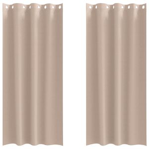 vidaXL Verdunkelungs-Vorh&auml;nge mit Ringen 2 stk. Taupe 225 x 140 cm