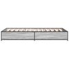 vidaXL Bettgestell Grau Sonoma 90x190 cm Holzwerkstoff und Metall