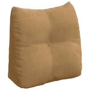 vidaXL R&uuml;ckenkissen Braun 45 x 24 x 50 cm Samt