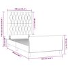 vidaXL Bettgestell ohne Matratze Dunkelgrau 100x200 cm Stoff