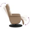 vidaXL Massagesessel mit Fu&szlig;teil Cappuccino-Braun Kunstleder