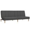 vidaXL Schlafsofa 2-Sitzer mit Hocker Dunkelgrau Stoff