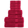 vidaXL 8 tlg. Premium-Handtuch-Set SOLUND Rot 600 g/m&sup2;