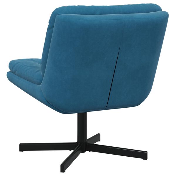 vidaXL Drehender Entspannungsstuhl Blau 63 x 75 x 76 cm Samt