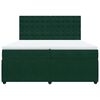 vidaXL Boxspringbett mit Matratze Dunkelgr&uuml;n 200x200 cm Samt