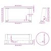 vidaXL Couchtischbeine U-Form 2 Stk. Anthrazit 60x(30-31) cm Stahl