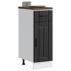 vidaXL K&uuml;chen-Unterschrank Lucca Schwarz Holzwerkstoff