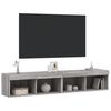 vidaXL TV-Schr&auml;nke mit LED-Leuchten 2 Stk. Grau Sonoma 80x30x30 cm
