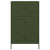 vidaXL Highboard Olivgr&uuml;n 68x39x113 cm Stahl