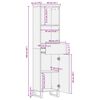 vidaXL Badezimmerschrank mit Schubladen Artisan-Eiche 38 x 33 x 160 cm