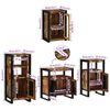 vidaXL Badezimmerm&ouml;bel-Set mit Regal 4 pcs Mehrfarbig Massives Altholz