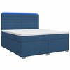 vidaXL Boxspringbett mit Matratze mit Kopfteil Blau 180 x 200 cm Stoff