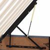vidaXL Bett mit LED-Lichtleisten Dunkelgrau 200 x 200 cm Samt