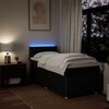 vidaXL Boxspringbett mit Matratze Schwarz 80x200 cm Stoff