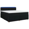 vidaXL Boxspringbett mit Matratze Schwarz 160 x 200 cm Stoff