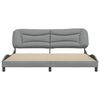 vidaXL Bettgestell ohne Matratze "Hvar" Hellgrau 200x200 cm Stoff