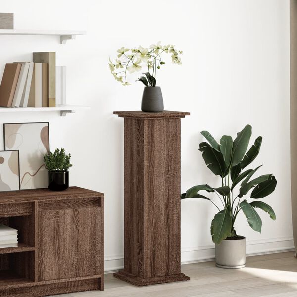 vidaXL Postament mit Stauraum Eichen-Optik 31x30x90 cm Holzwerkstoff