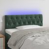 vidaXL LED Kopfteil Dunkelgr&uuml;n 90x7x78/88 cm Samt