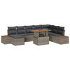 vidaXL Garten-Sofa-Set 9 stk. Grau Poly Rattan