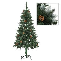 vidaXL Künstlicher Weihnachtsbaum Kiefernzapfen Weißem Glitzer 150 cm