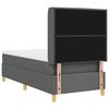 vidaXL Boxspringbett mit Matratze mit Kopfteil Grau 90 x 200 cm Stoff