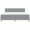 vidaXL Boxspringbett mit Matratze Hellgrau 180 x 200 cm Stoff