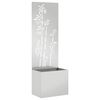 vidaXL Garten Sichtschutz-Leinwand Silber 50 x 150 cm Verzinkter Stahl