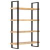 vidaXL B&uuml;cherregal mit 4 B&ouml;den 120x40x180 cm Raues Mangoholz
