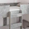 vidaXL Etagenbett f&uuml;r Kinder Beton Grau 80 x 160 cm Holzwerkstoff