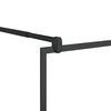 vidaXL Duschwand mit Ablage f&uuml;r Walk-In-Dusche Schwarz 80x195 cm ESG