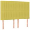 vidaXL Boxspringbett mit Matratze & LED Gr&uuml;n 140x190 cm Stoff