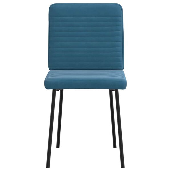 vidaXL Esszimmerst&uuml;hle 2 Stk. Blau Samt