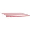 vidaXL Einziehbare Markise Rot und Wei&szlig; 500 x 350 cm Stoff und Stahl