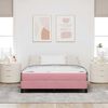 vidaXL Boxspringbett mit Matratze Rosa 160 x 200 cm Stoff